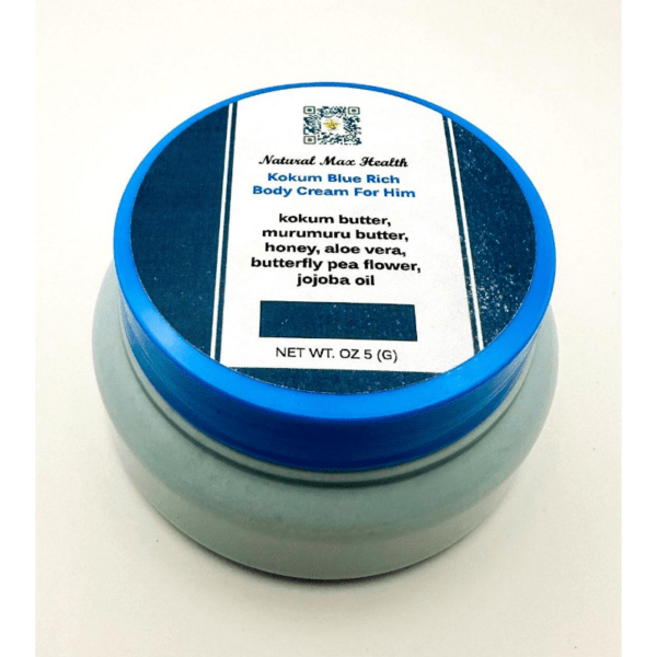 Kokum Blue Rich Body Cream for him by Natural Max Health-Enjoy long-lasting hydrating, skin enrichment, and calming relief.